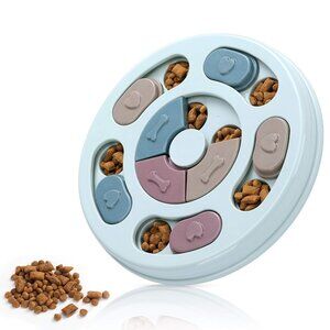 Interactive Dog Puzzle Feeder Slow Feed Bowl IQ Training Mental Enrichment Toy